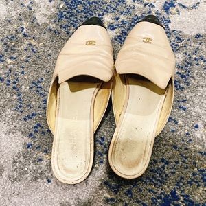 Chanel leather mule
